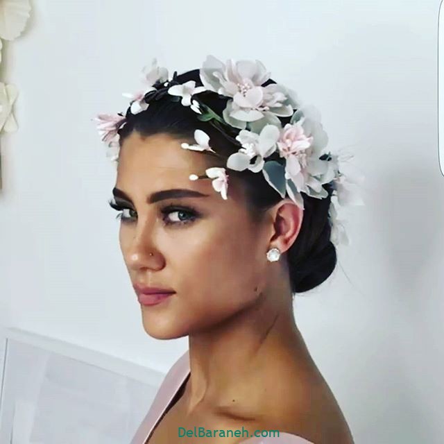مدل مو با گل طبیعی (۴)
