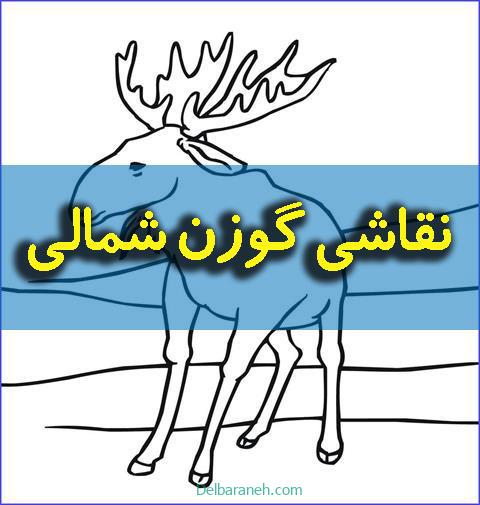 نقاشی گوزن شمالی ؛ 28 عکس رنگ آمیزی گوزن شمالی کودکانه