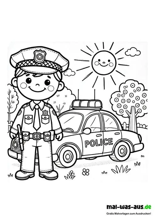 Police car coloring worksheet01 (15)