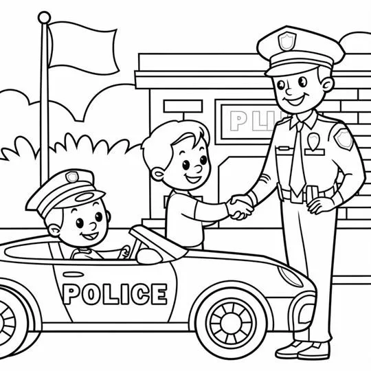 Police car coloring worksheet01 (2)