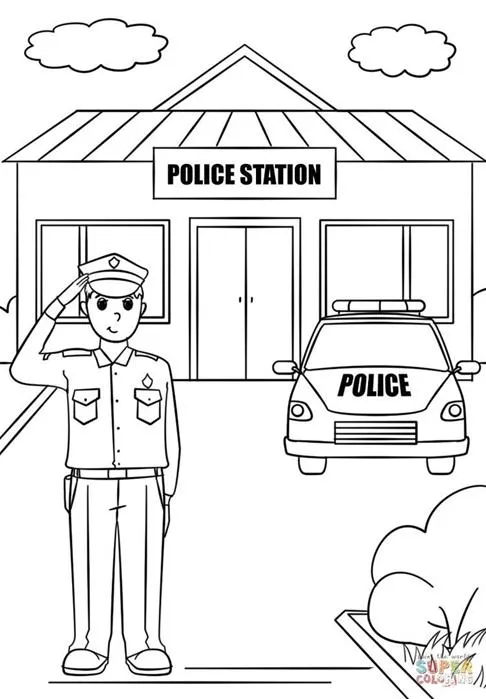 Police car coloring worksheet01 (5)