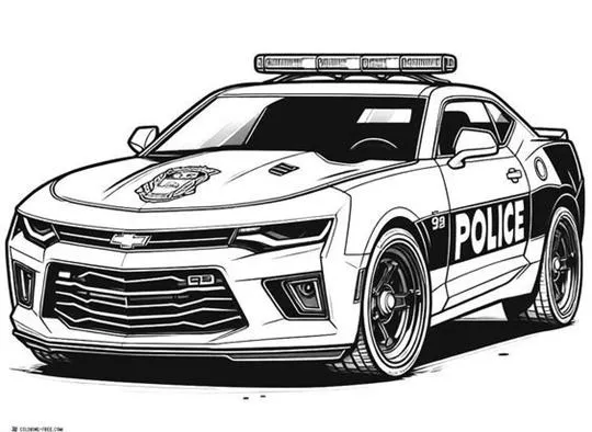 Police car coloring worksheet01 (6)