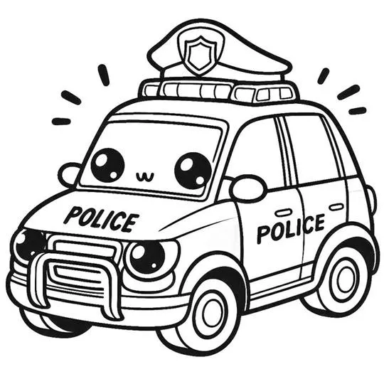 Police car coloring worksheet01 (7)