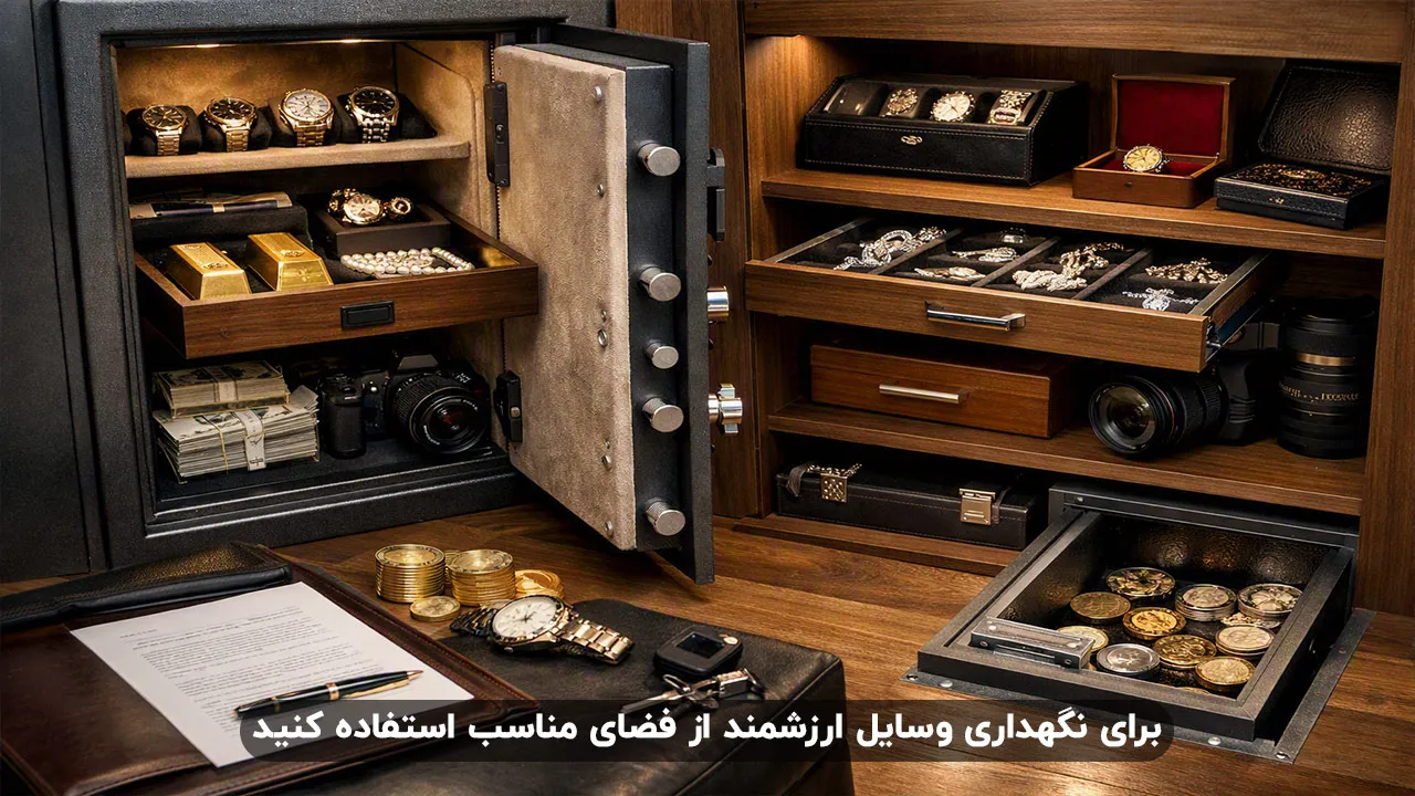برای نگهداری وسایل ارزشمند از فضای مناسب استفاده کنید برای نگهداری وسایل ارزشمند از فضای مناسب استفاده کنید