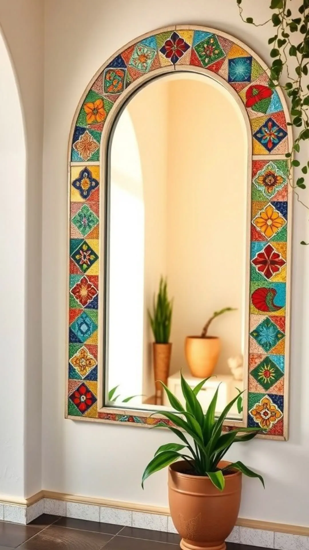 Tall design decorative mirror