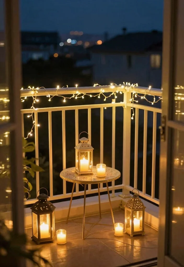 تزین بالکن باریسه و چراغ پینترستی و ترند small-balcony-plants-decor